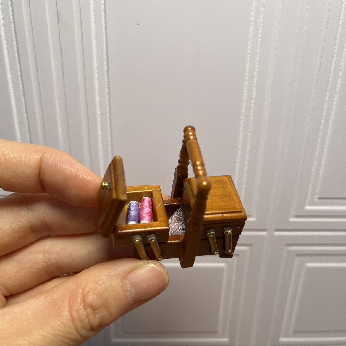 Muebles en miniatura OB11, modelo 1:12, caja de costura, lonchera, estuche para cosméticos, Blythe