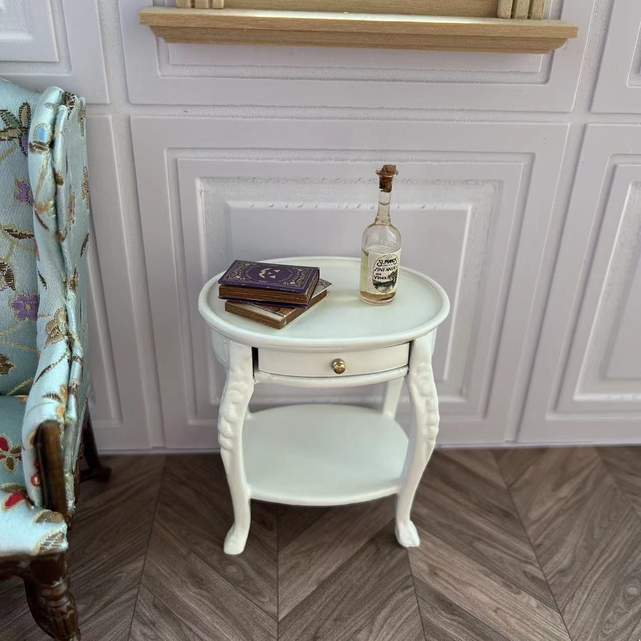 Mini casa de muñecas de 12 puntos, muebles en miniatura, mesa de té con cajón, Blythe, OB11