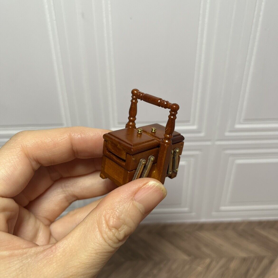 Muebles en miniatura OB11, modelo 1:12, caja de costura, lonchera, estuche para cosméticos, Blythe