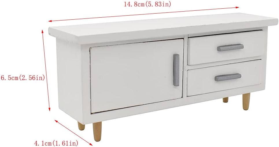 1:12 Scale Wooden Dining Room Dollhouse Furniture Miniature Table Chair Cabinet Set Modern Miniature Dollhouse Accessories