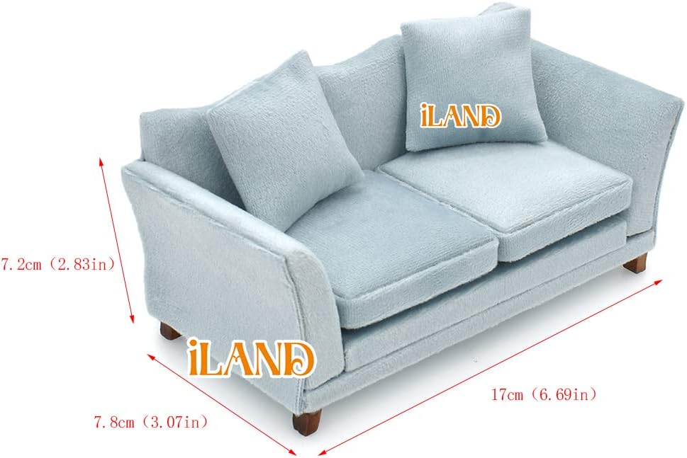1:12 Scale Miniature Living Room Furniture Set With Sofa Tv Cabinet Bookshelves Guitar Decor For Dollhouse Modern Home Decor