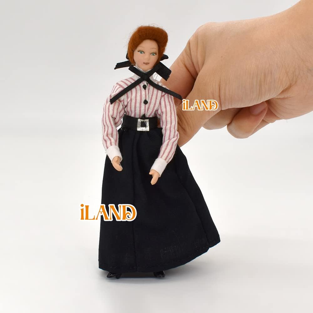 1:12 Scale Victorian Dollhouse Furniture Set Miniature Servant Dolls 4Pcs For Miniature Dollhouse