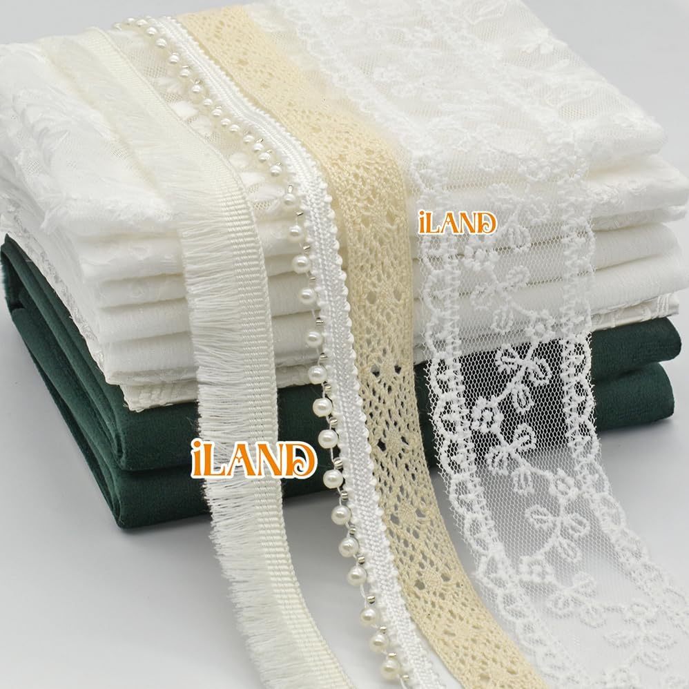 1:12 Scale Miniature Fabric Bundle With Laces DIY Dollhouse Bedding Curtains Cushions Tablecloths For Doll Making Gorgeous Arias