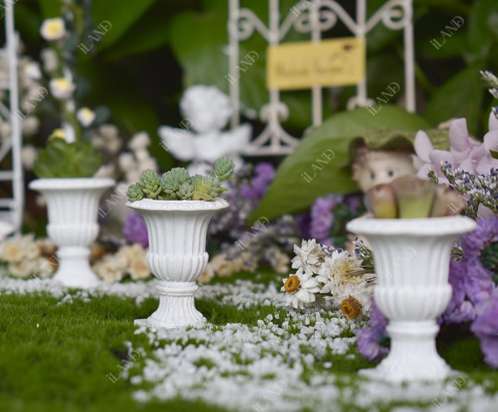 1:12 Scale Miniature Urn Planters 2pcs For Dollhouse Garden Fairy Garden Accessories Wedding Table Decor Miniature Dollhouse Furniture