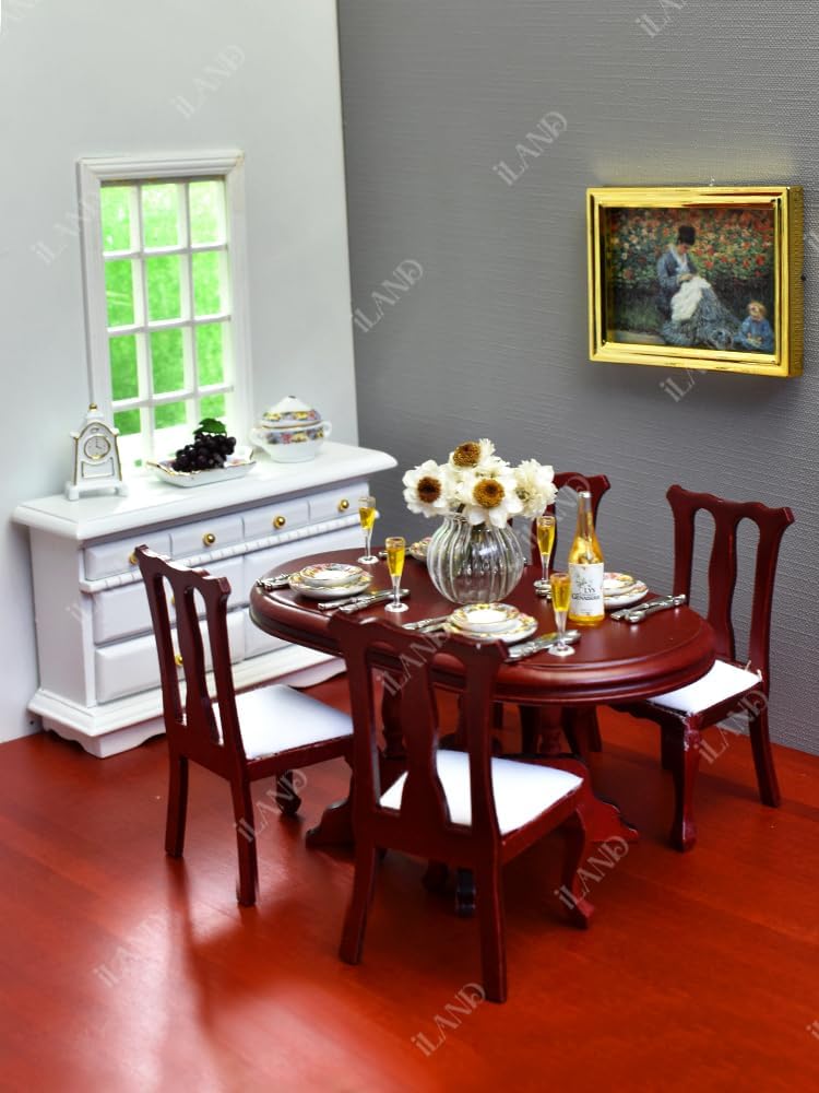 1:12 Scale And 1:6 Scale Dollhouse Flooring 17x11 Inches 2Pcs Miniature Dollhouse Accessories For Dollhouse Furniture Gorgeous Mahogany