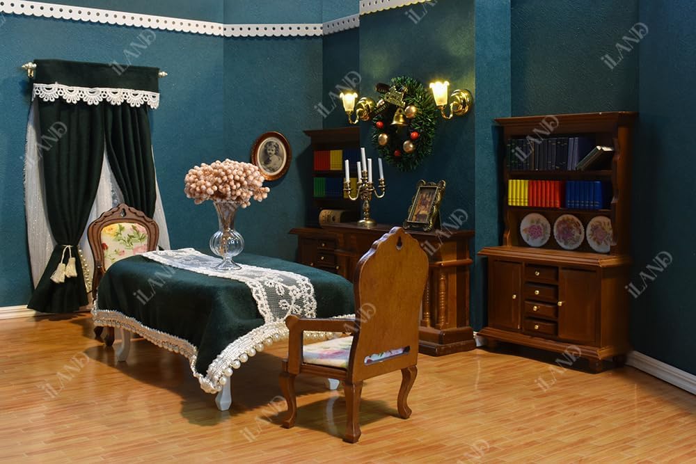 1:12 Scale Miniature Fabric Bundle With Laces DIY Dollhouse Bedding Curtains Cushions Tablecloths For Doll Making Gorgeous Arias