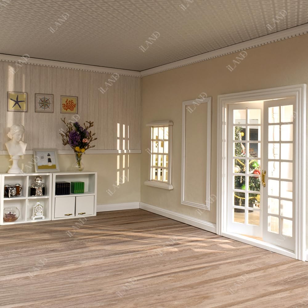 1:12 Scale Wooden Dollhouse Trims Skirting Board Moulding Cornice Miniature Dollhouse Accessories 17 Inch Long 18 Pieces Luxurious White