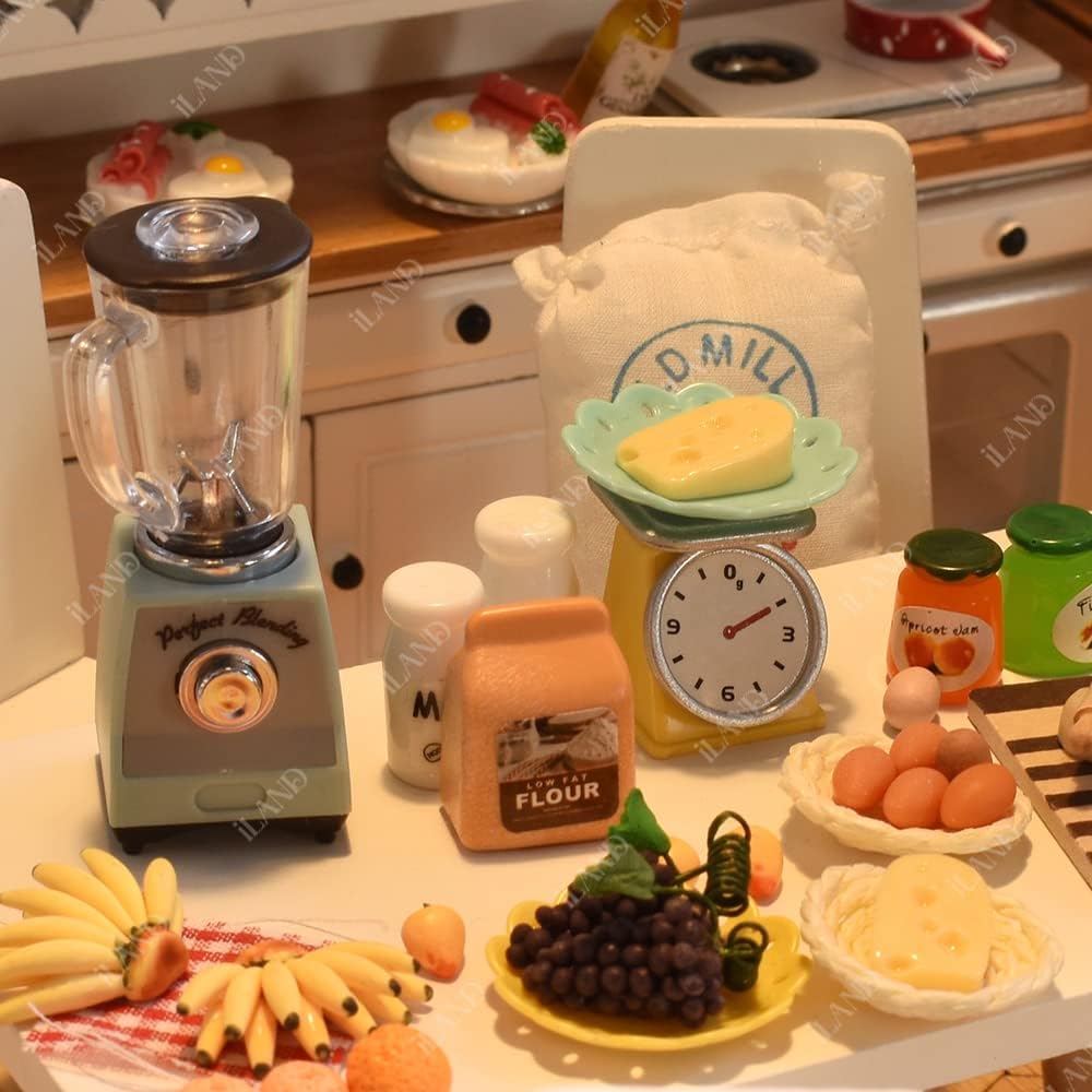 1:12 Scale Miniature Dollhouse Kitchen Accessories Mini Blender And Kitchen Scale