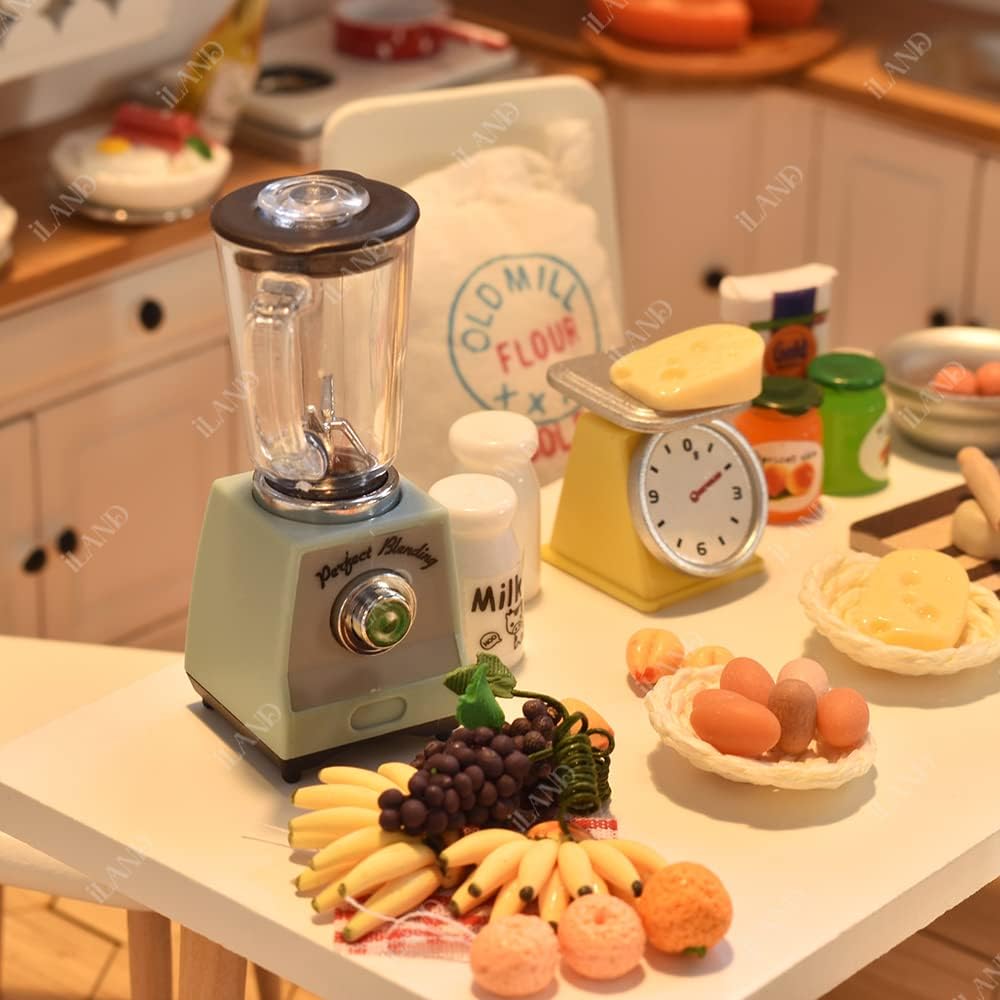 1:12 Scale Miniature Dollhouse Kitchen Accessories Mini Blender And Kitchen Scale