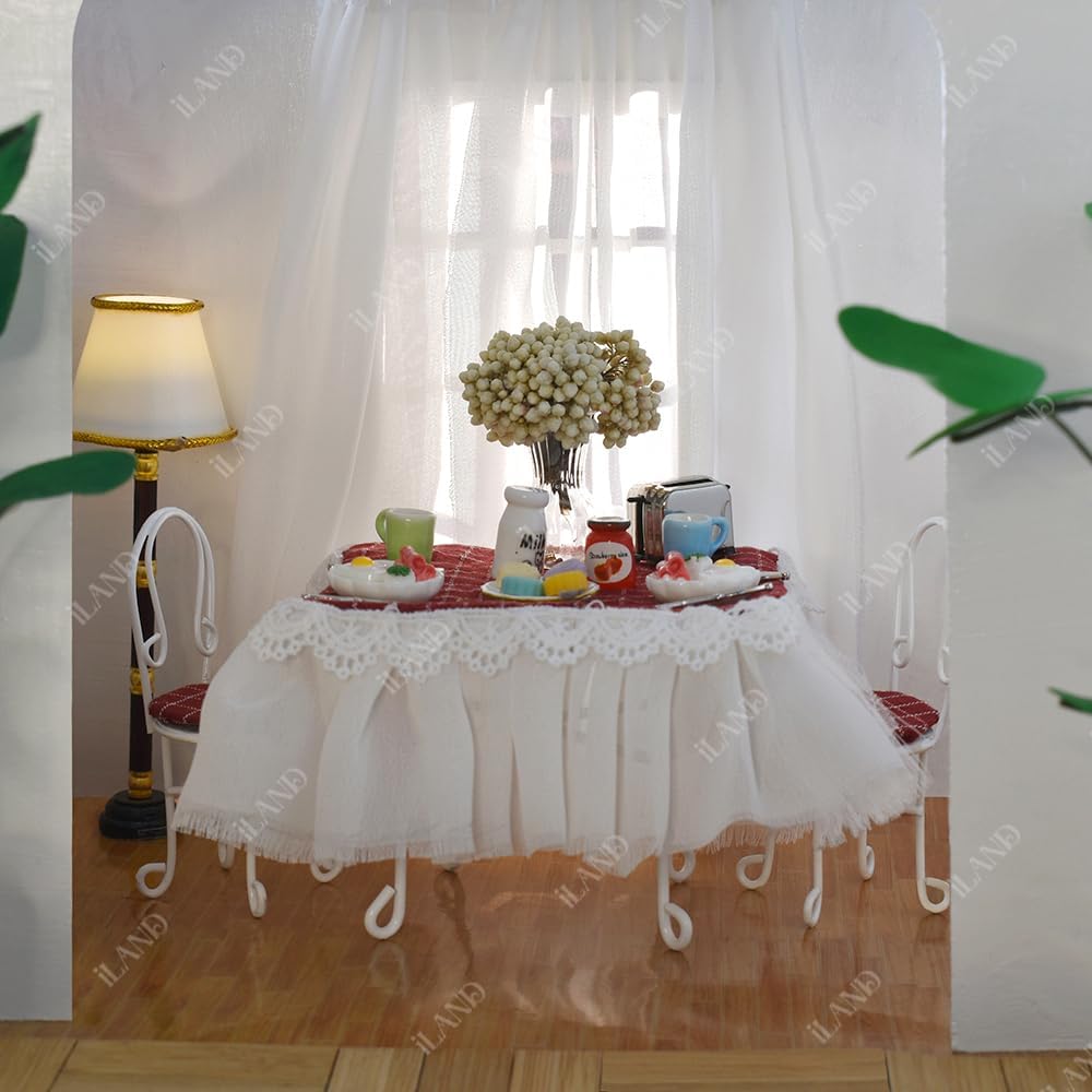 1:12 Scale Miniature Fabric Bundles With Laces For DIY Dollhouse Bedding Curtains Cushions Tablecloths Or Doll Making Cute Idyll