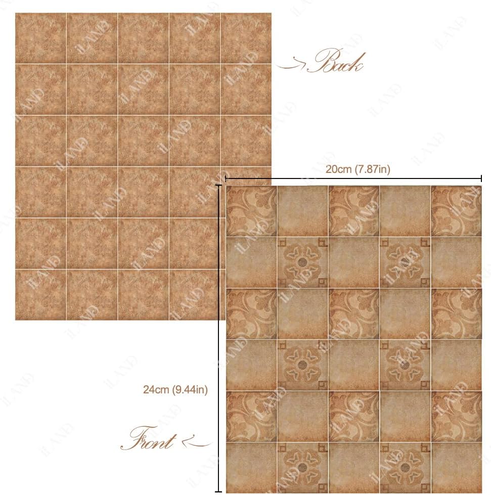 1:12 Scale 1:6 Scale Miniature Dollhouse Floor Tiles Double Sided 30Pcs Classical Inlays Brown Marbling Miniature Furniture Accessories