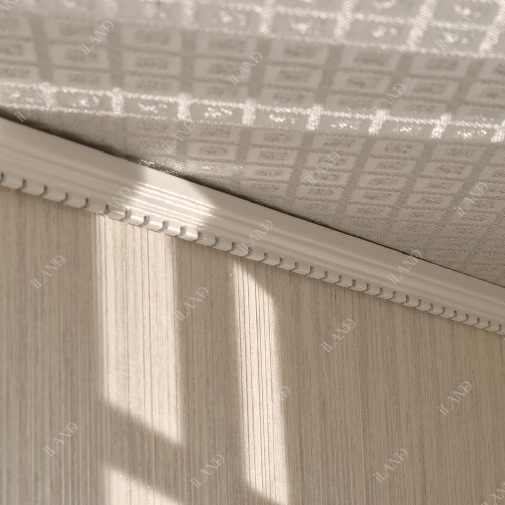 1:12 Scale Wooden Dollhouse Trims Skirting Board Moulding Cornice Miniature Dollhouse Accessories 17 Inch Long 18 Pieces Luxurious White
