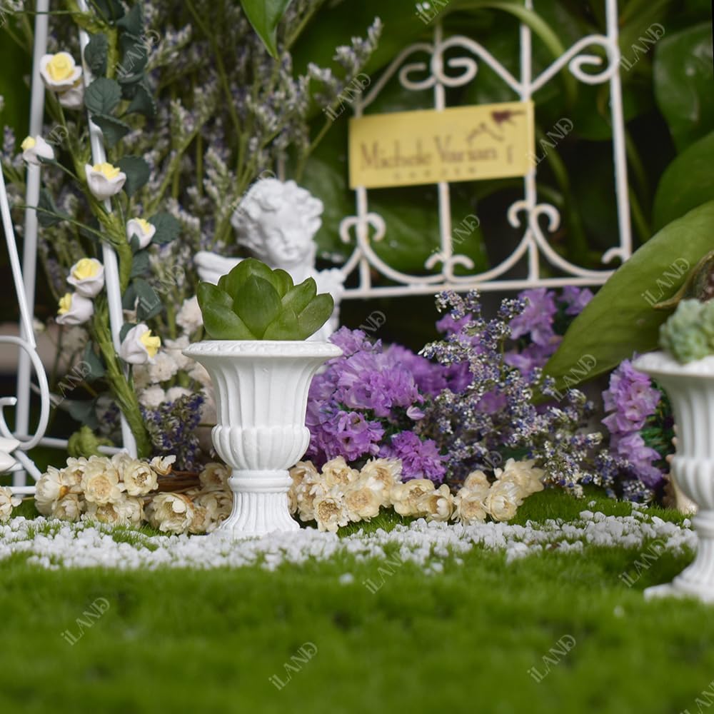 1:12 Scale Miniature Urn Planters 2pcs For Dollhouse Garden Fairy Garden Accessories Wedding Table Decor Miniature Dollhouse Furniture