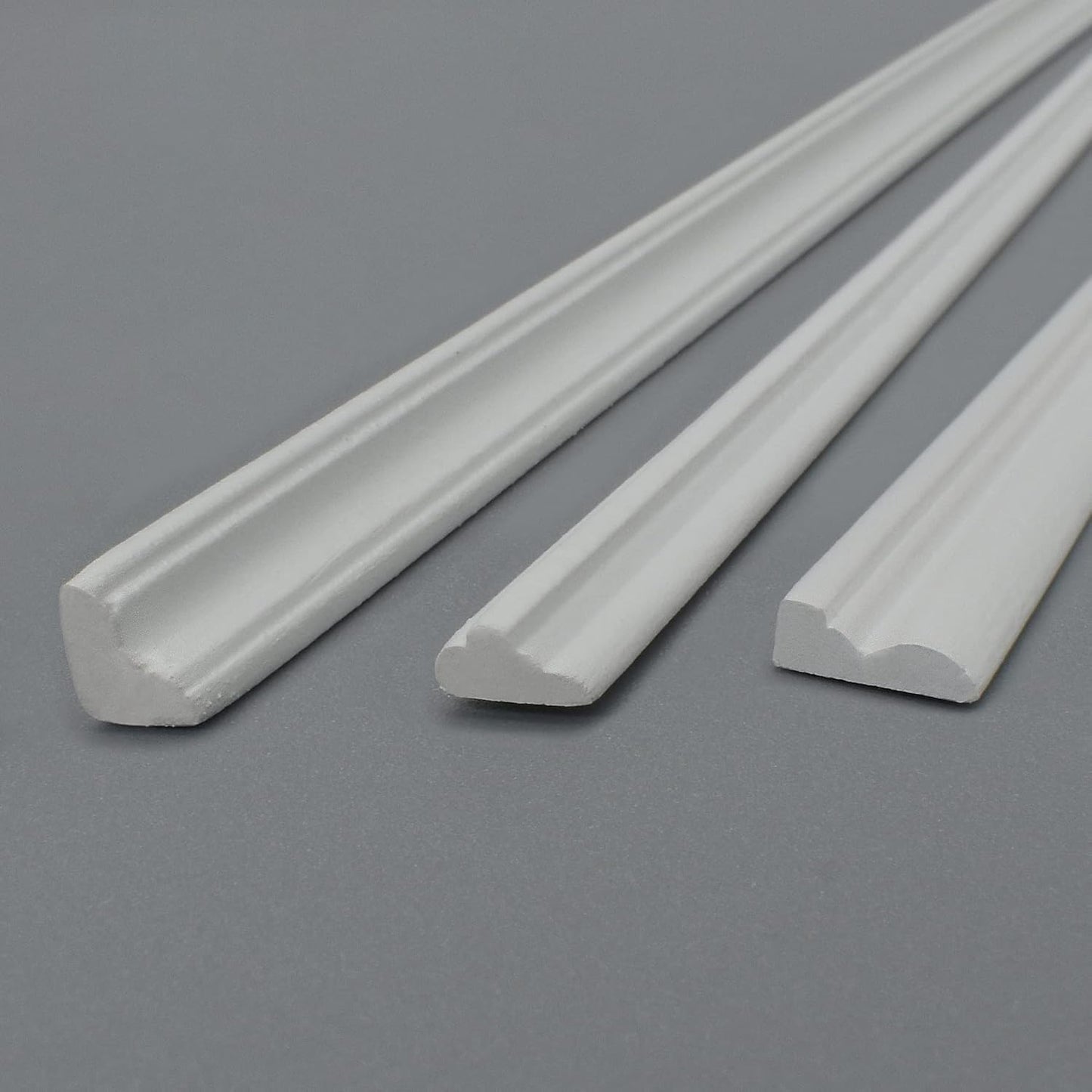 1:12 Scale Wooden Dollhouse Trims Skirting Board Moulding Cornice Miniature Dollhouse Accessories 17 Inch Long 18 Pieces Luxurious White