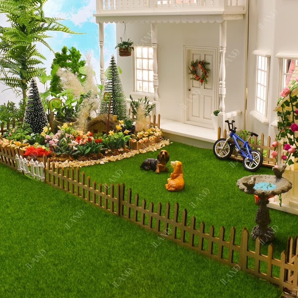 1:12 Scale Miniature Dollhouse Accessories Green Plants With Wall Hooks Set Miniature Furniture For Dollhouse Decor