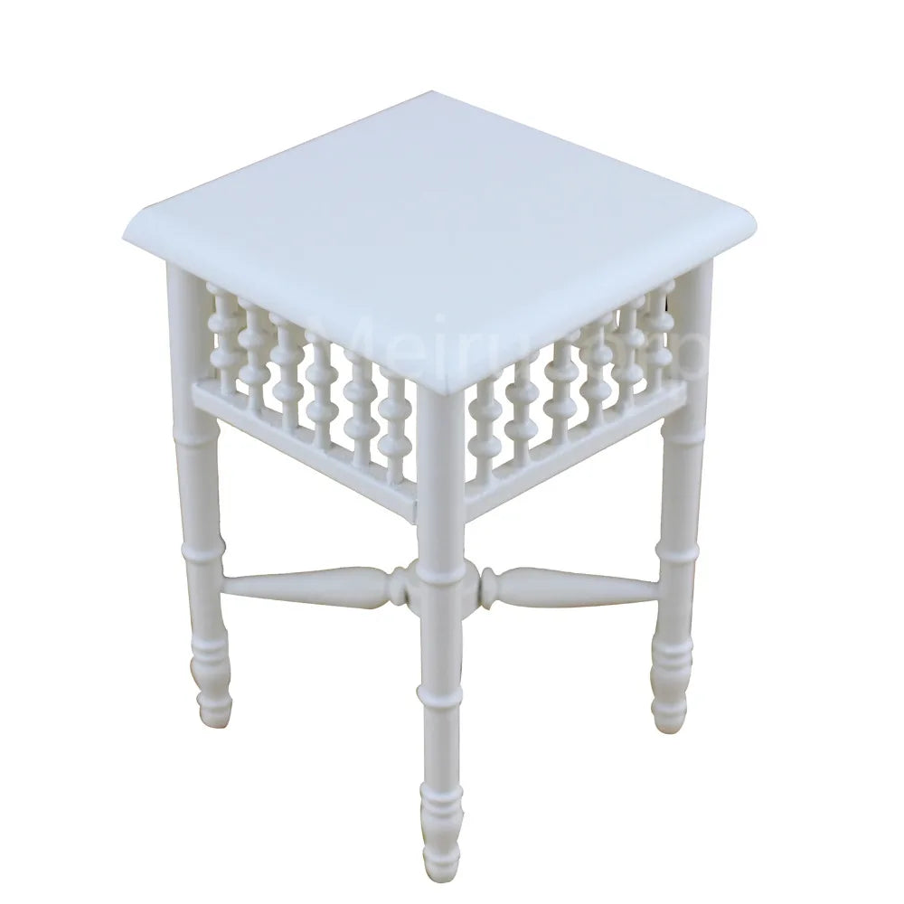 Mobilier de maison de poupée à l'échelle 1:6 - Table à thé carrée classique pour poupées BJD