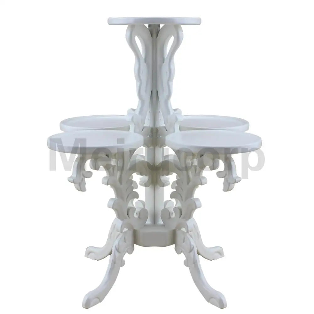 Support de fleurs miniature blanc pour maison de poupée à l'échelle 1:6 - Accessoire de mobilier sculpté à la main