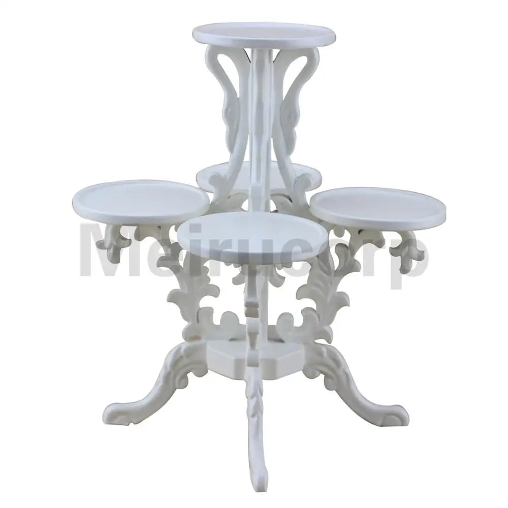 Support de fleurs miniature blanc pour maison de poupée à l'échelle 1:6 - Accessoire de mobilier sculpté à la main