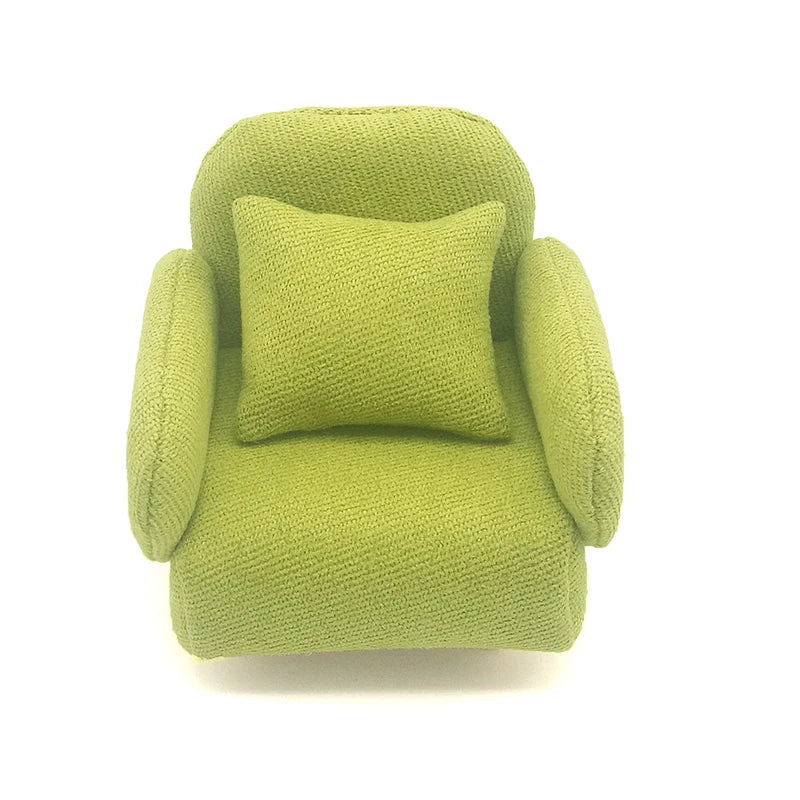 1:12 Scale Miniature Sofa And Pillows Modern Living Room Furniture For Dollhouse Miniatures