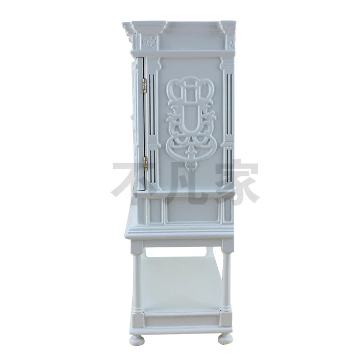 Meuble en bois blanc à l'échelle 1:6 avec tiroirs pour collection de meubles de maison de poupée