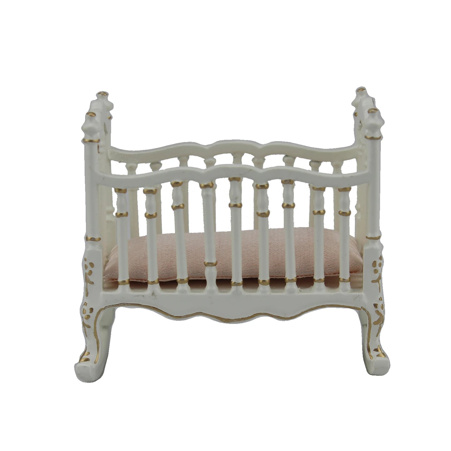 Mueble para casa de muñecas en miniatura de madera blanca a escala 1:12 para sala de juegos de muñecas.