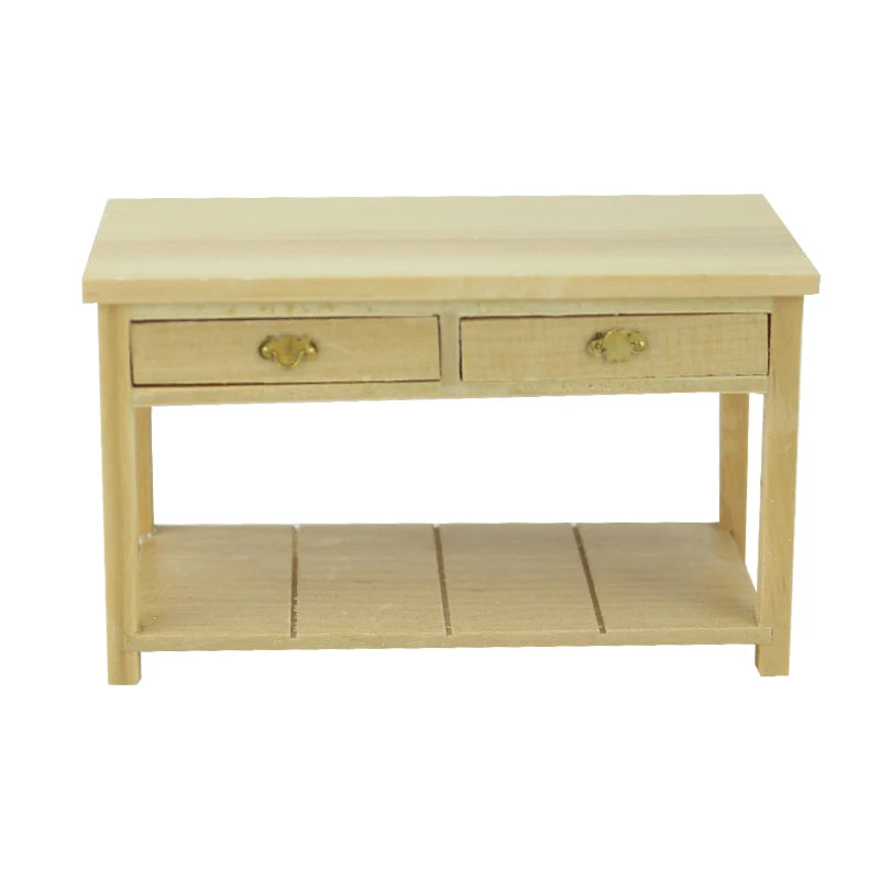 Bureau miniature en bois pour maison de poupée à l'échelle 1:12 : accessoire de mobilier miniature idéal