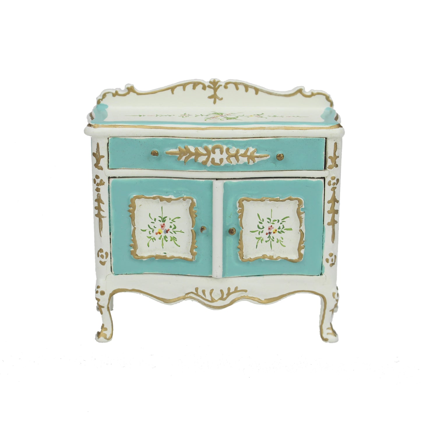 Meuble à langer pour chambre de bébé, échelle 1:12, peint en blanc, miniature, pour maison de poupée