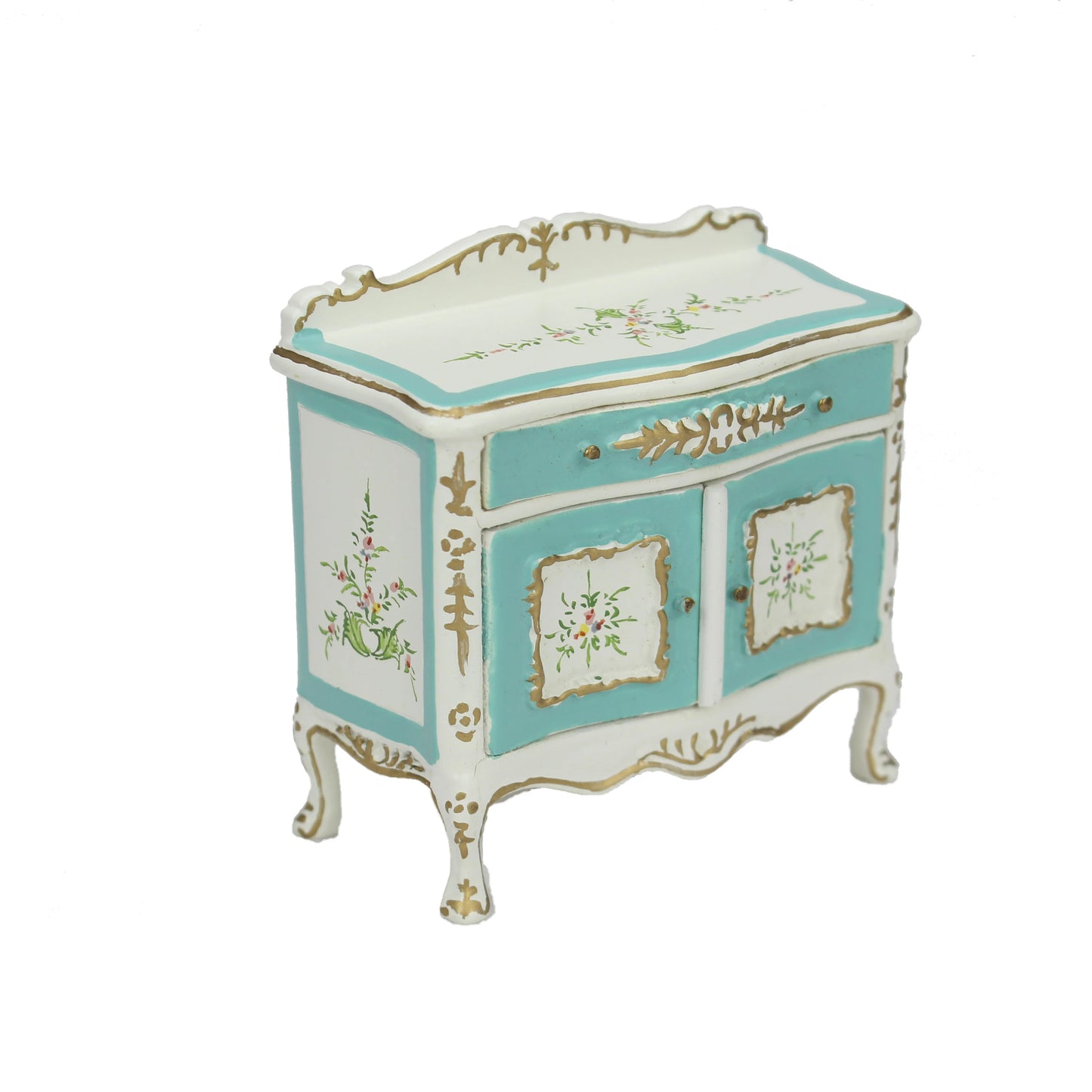 Meuble à langer pour chambre de bébé, échelle 1:12, peint en blanc, miniature, pour maison de poupée