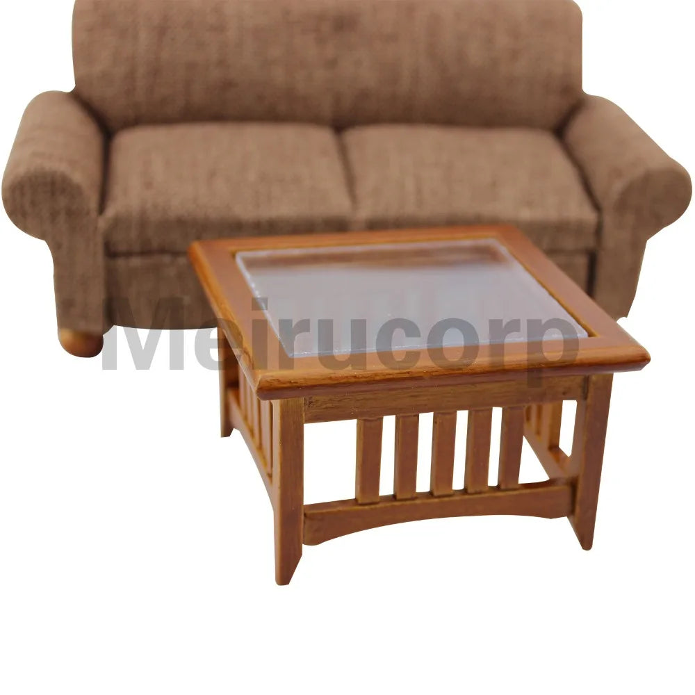 Conjunto de muebles de sala de estar para casa de muñecas a escala 1:12: Colección de 3 piezas de sofá y sillas de tela
