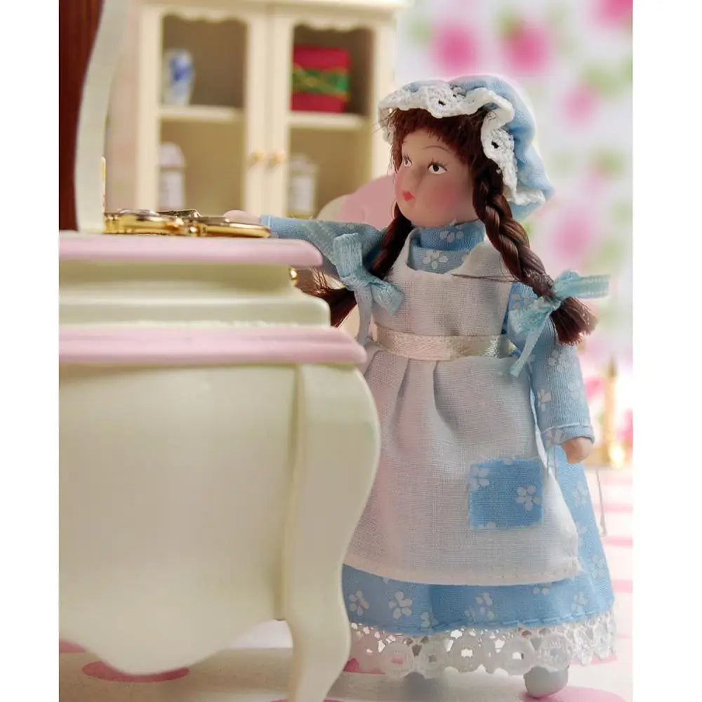 1:12 Scale Dollhouse Miniature Dolls With Display Stand For Doll House Accessories Mini Toys For Girls Boys