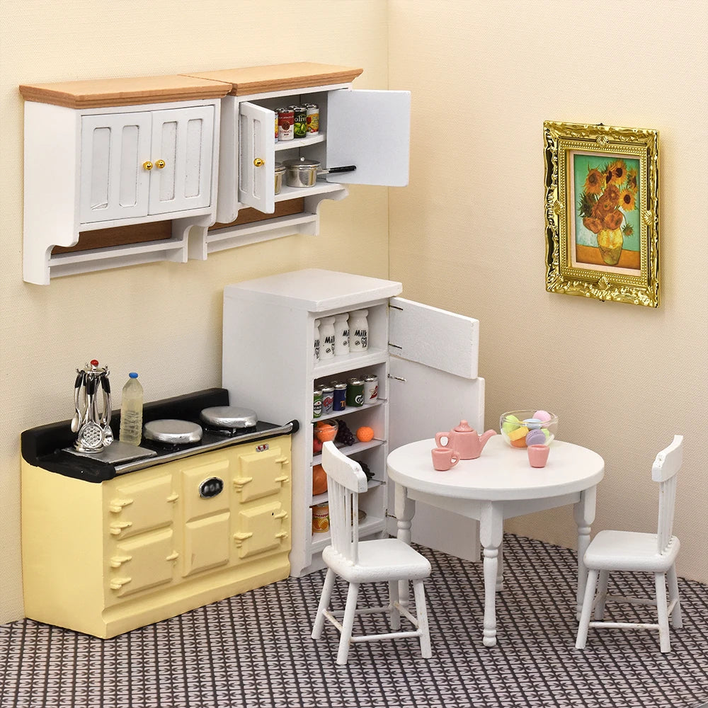 1:12 Scale Miniature Fridge Dollhouse Kitchen Furniture Accessories Mini Toys