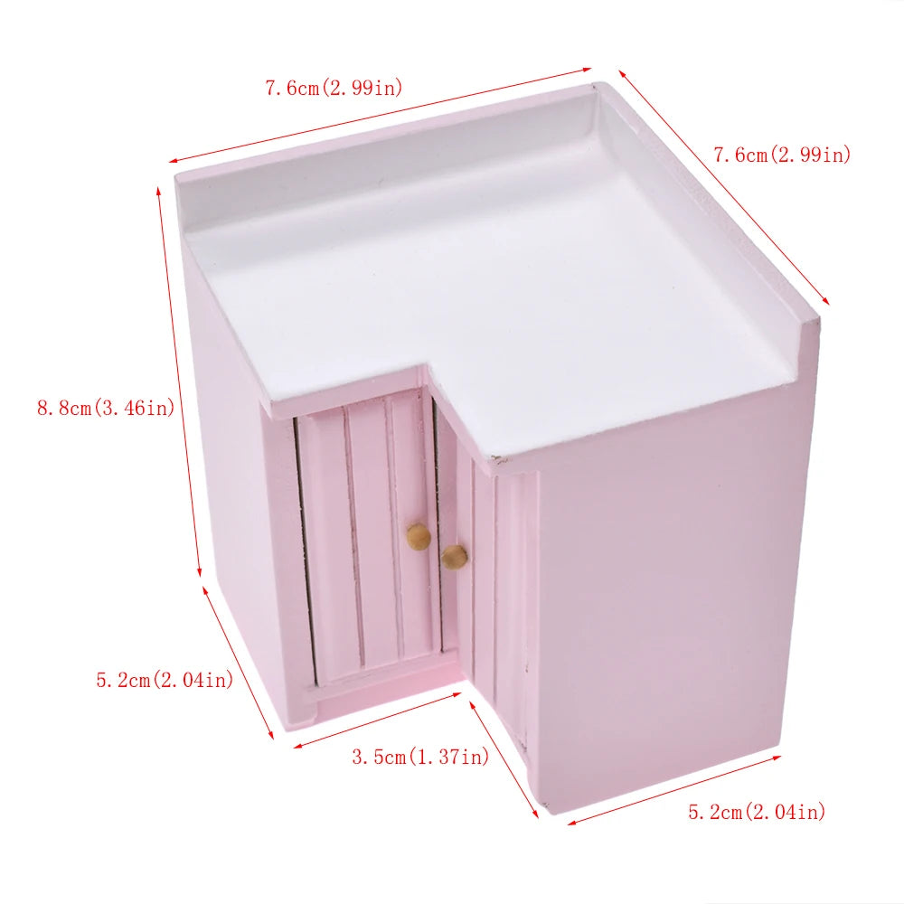 1:12 Scale Miniature Kitchen Cabinet Basin Stove Roaster Dollhouse Furniture Accessories For Dolls