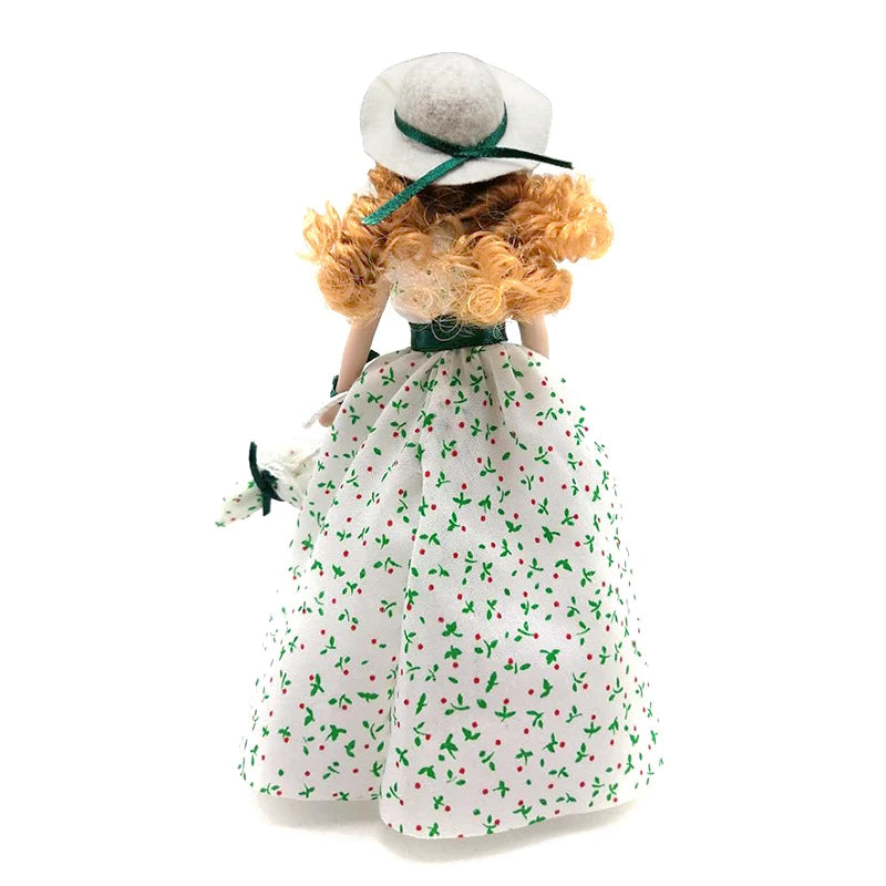 1:12 Scale Miniature Dollhouse Lady Doll With Stand Christmas Toy For Girls Boys Children