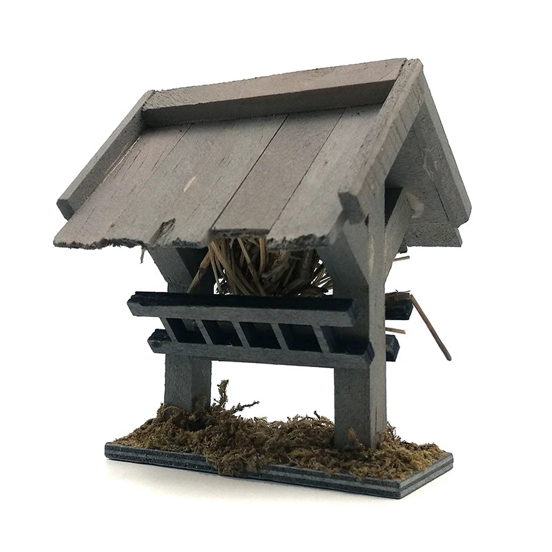 1:12 Scale Miniature Horse Stable Model Outdoor Garden Scene Dollhouse Accessories