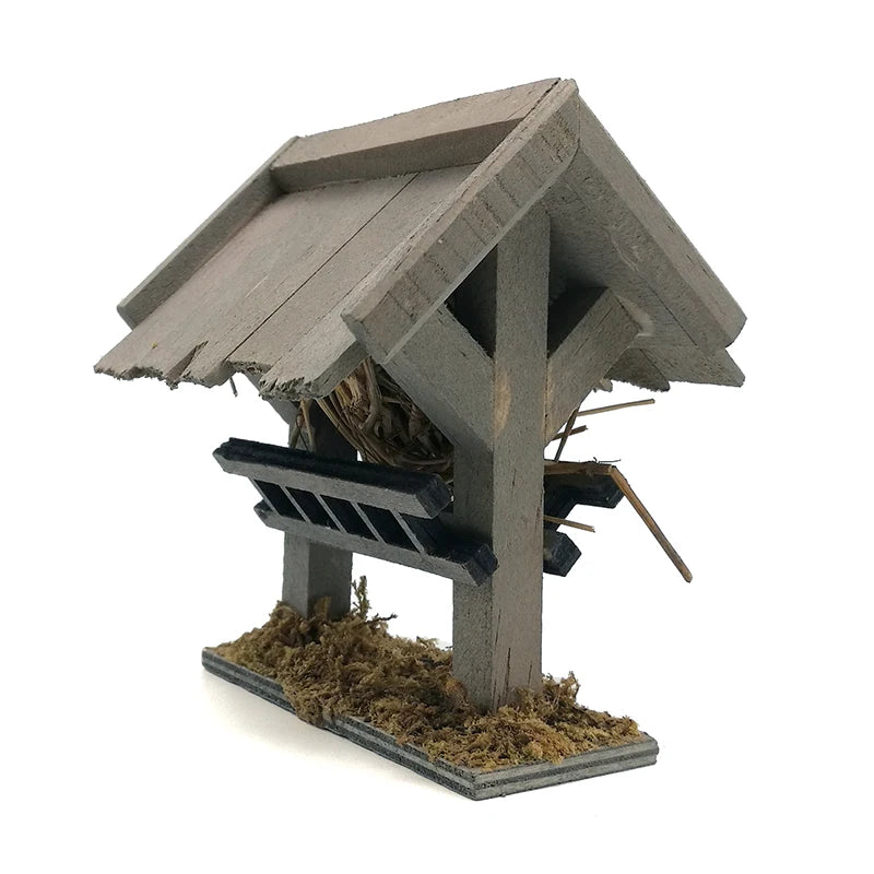 1:12 Scale Miniature Horse Stable Model Outdoor Garden Scene Dollhouse Accessories