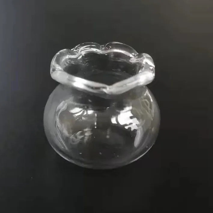Pot en verre miniature transparent à l'échelle 1:12, pour maison de poupée, cuisine, chambre, jouet pour enfants, cadeau, jeu de simulation, accessoires de meubles miniatures