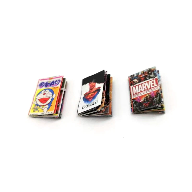 Revista en miniatura a escala 1:12, accesorios para casa de muñecas para decorar la sala de estar.