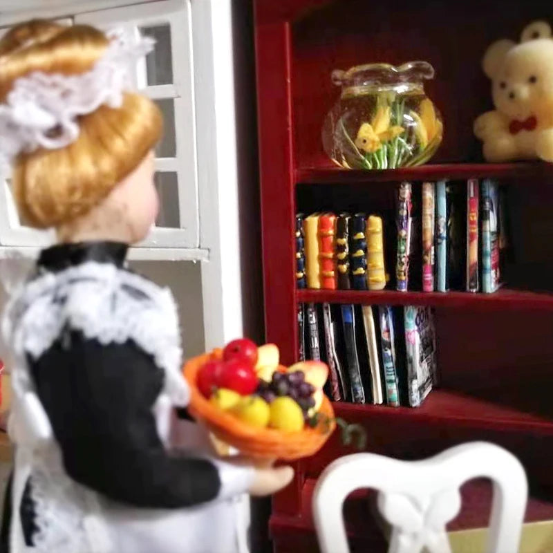 Revista en miniatura a escala 1:12, accesorios para casa de muñecas para decorar la sala de estar.