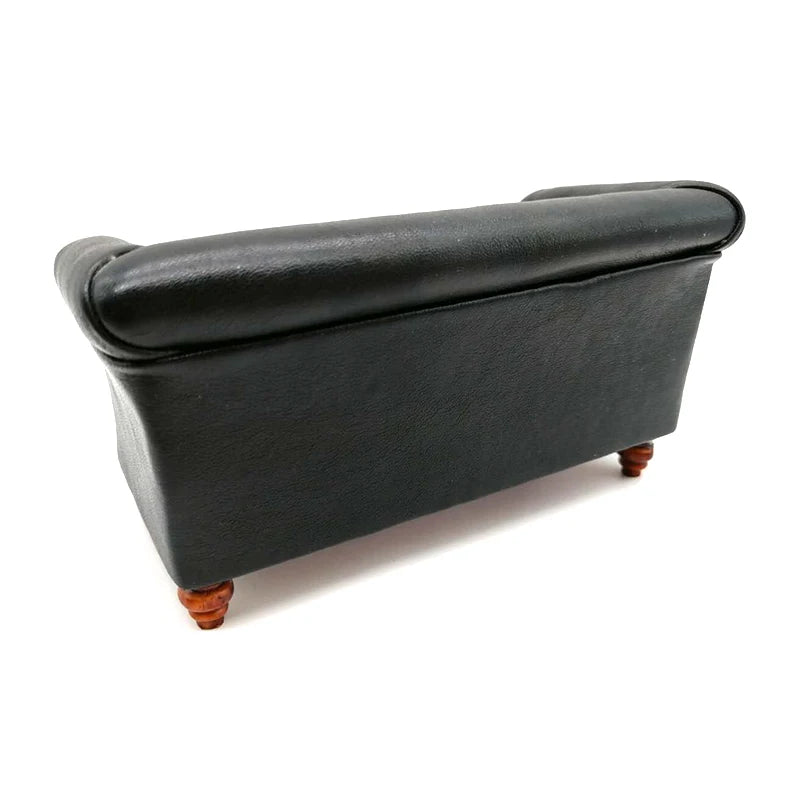 1:12 Scale Miniature Leather Sofa Chair Couch For Dollhouse Accessories Miniature Furniture Toy