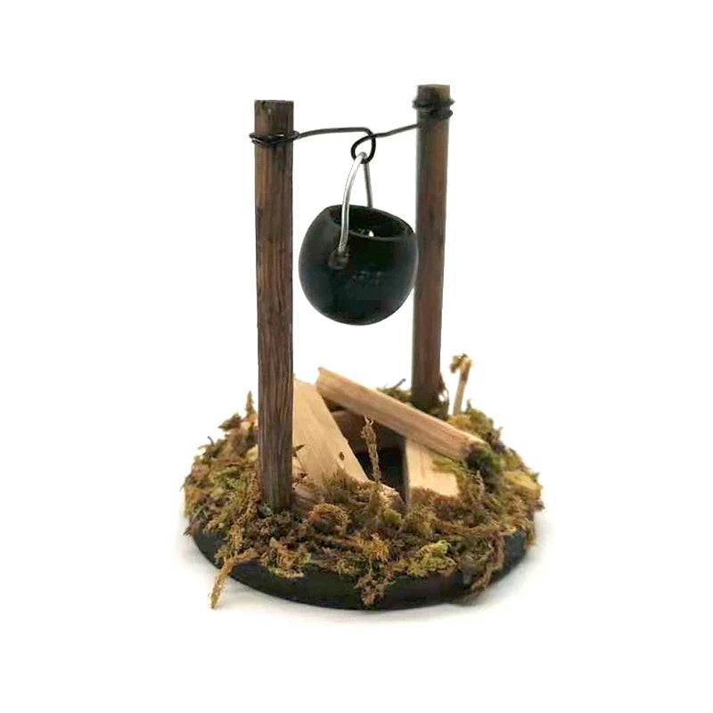 1:12 Scale Miniature Dollhouse Garden Villa Hanging Furnace Outdoor Picnic Pastoral Style Accessories DIY Model
