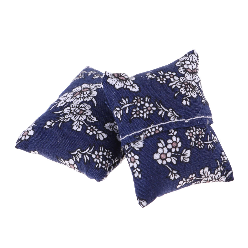 1:12 Scale Miniature Cushion Pillow Set For Sofa Couch Chair Bed Dollhouse Accessories Home Decor