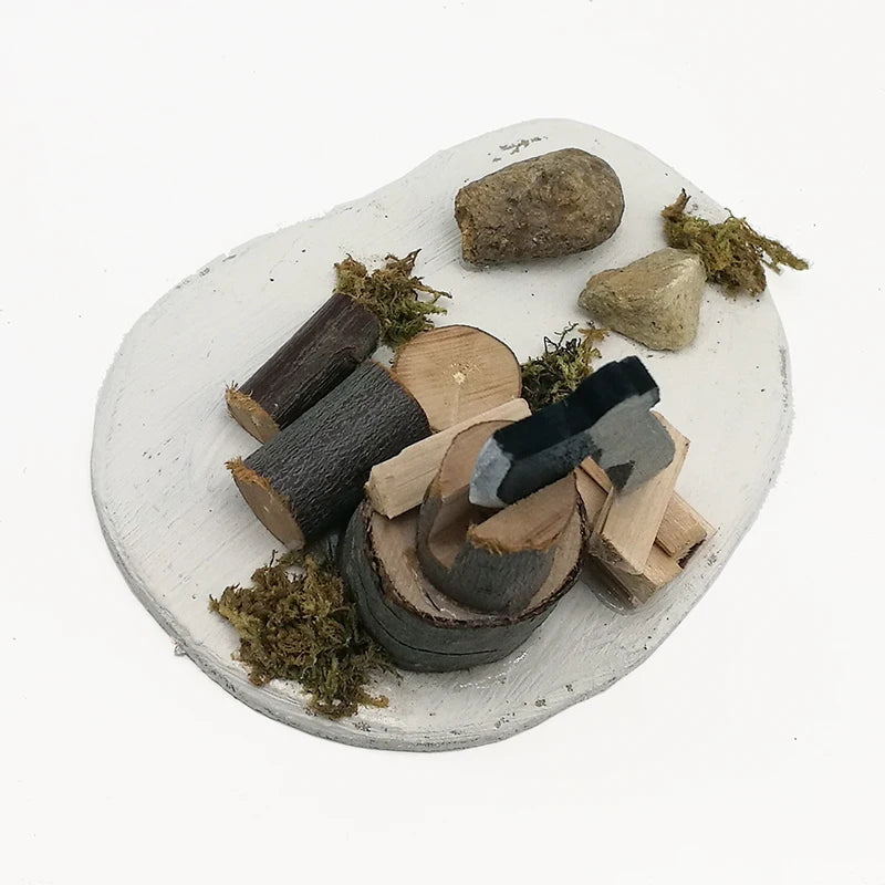 1:12 Scale Miniature Wooden Chopping Block Dollhouse Accessory Kitchen Scene Model