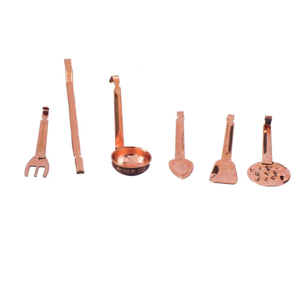 1:12 Scale Miniature Kitchen Utensils Set Cooking Tools Shovel Soup Spoon Storage Holder For Dollhouse Decor Accessories
