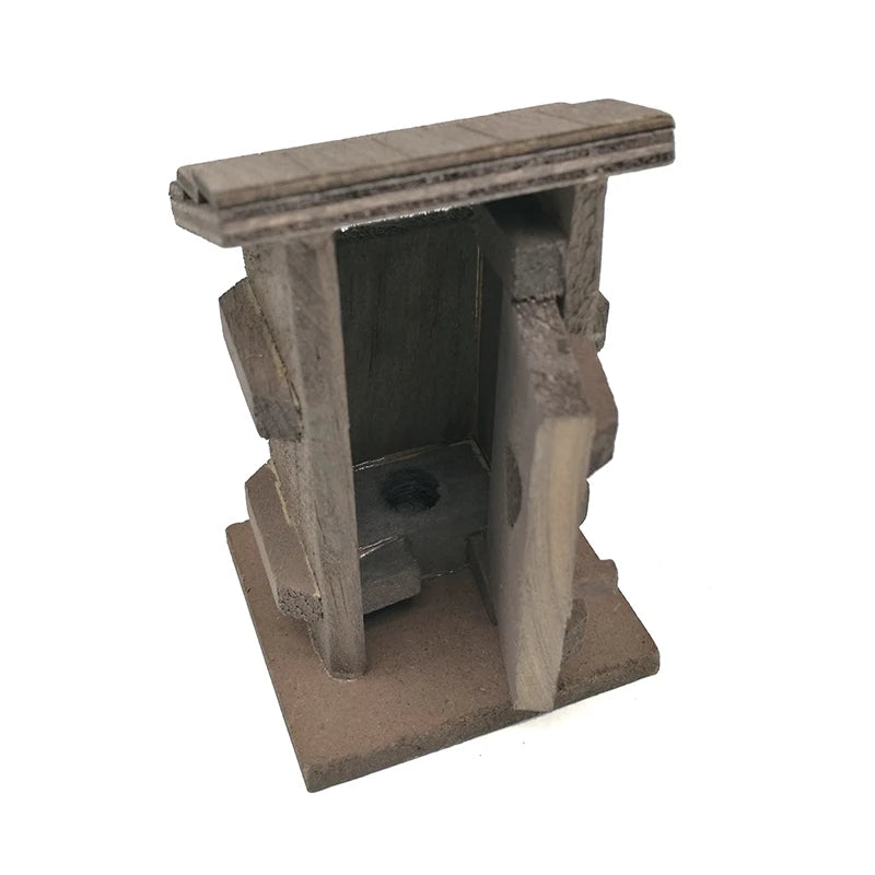 1:12 Scale Miniature Latrine Pit For Dollhouse Garden Outdoor Scene Decoration Accessories
