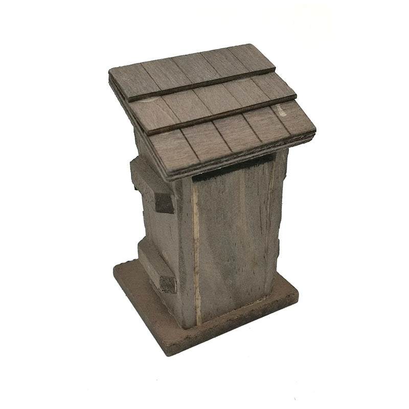 1:12 Scale Miniature Latrine Pit For Dollhouse Garden Outdoor Scene Decoration Accessories