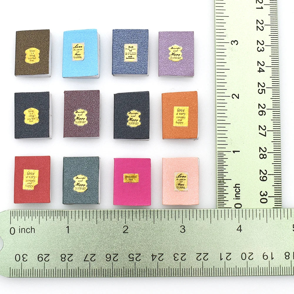 1:12 Scale Miniature Book Set For Dollhouse Decoration Miniature Furniture Accessories