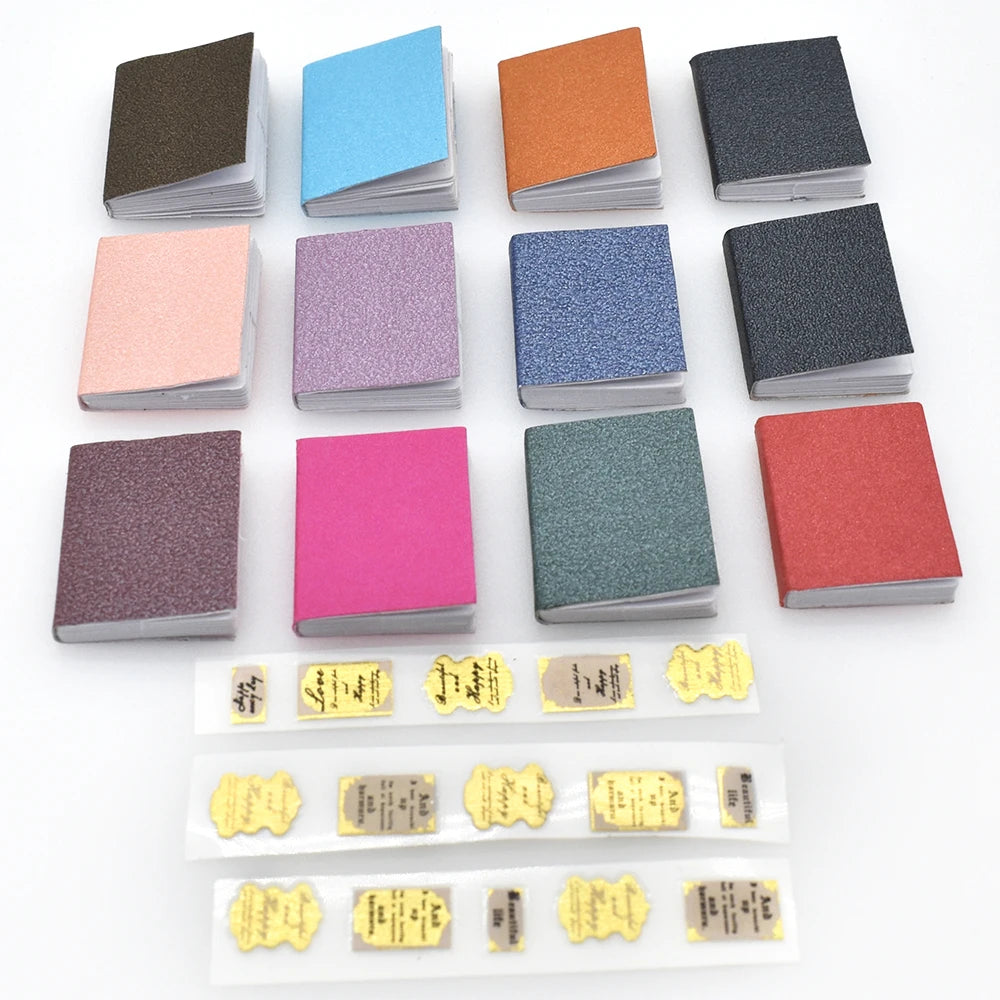 1:12 Scale Miniature Book Set For Dollhouse Decoration Miniature Furniture Accessories