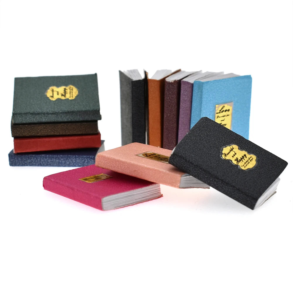 1:12 Scale Miniature Book Set For Dollhouse Decoration Miniature Furniture Accessories