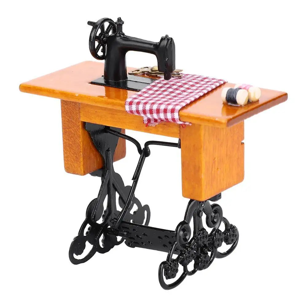 1:12 Scale Miniature Sewing Machine Dollhouse Furniture Accessories For Doll House Decor Toy