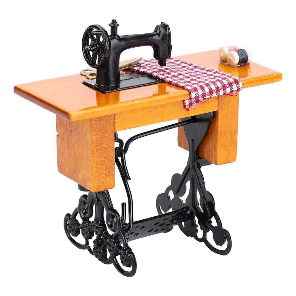 1:12 Scale Miniature Sewing Machine Dollhouse Furniture Accessories For Doll House Decor Toy